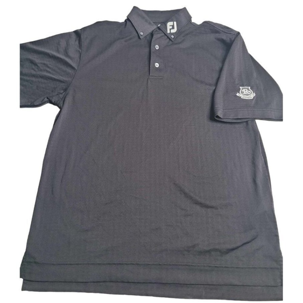 FootJoy Riverbend Black Men's Polo Medium‎ Golf Preppy Athletic